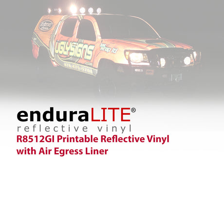EnduraLITE R8512GI Printable Reflective Vinyl with Air Egress Liner Vehicle Sample