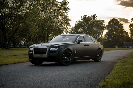 KPMF K75000 Series Premium Metallic Matte Wrapping Cast Vinyl Matte Phantom Black applied to luxury car