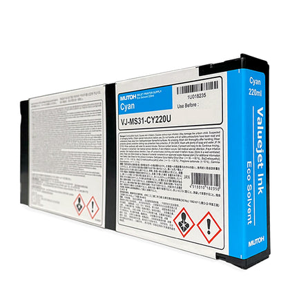 MUTOH MS31 Eco-Solvent Ink Cartridges CMYK Starter Kit - 220ml