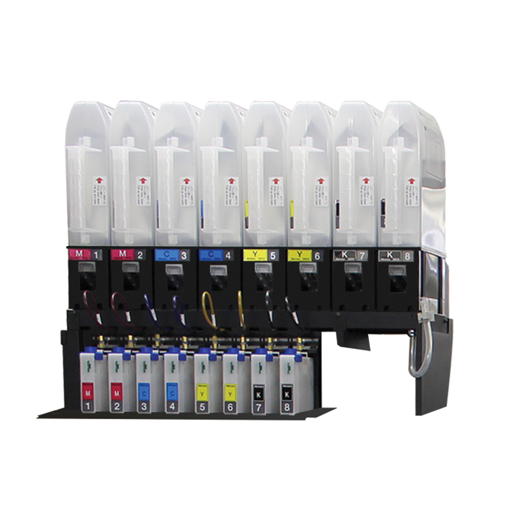 Mimaki CJV150-160 Series - 64 Inch Printer & Cutter - Close Up of Bulk Ink System