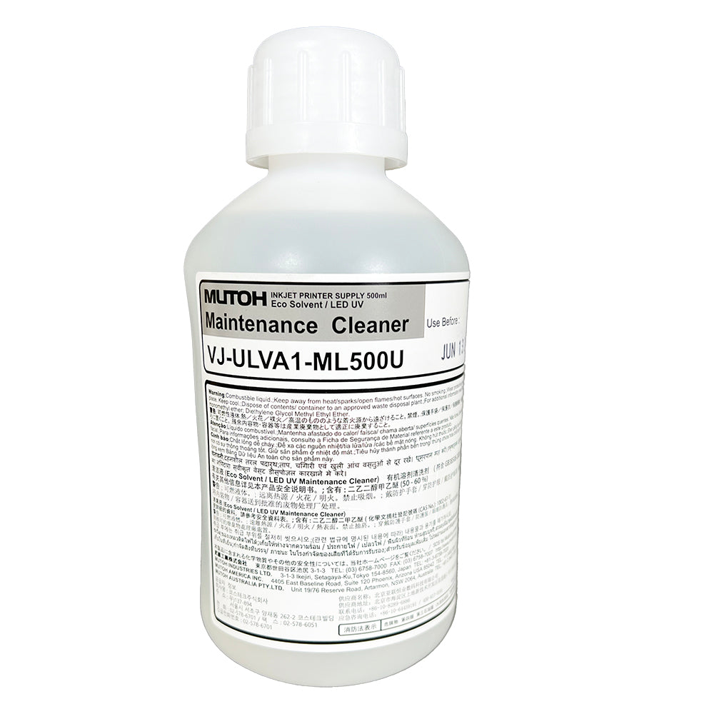 Mutoh UV/Eco Maintenance Cleaner - 500ml Bottle | SignWarehouse