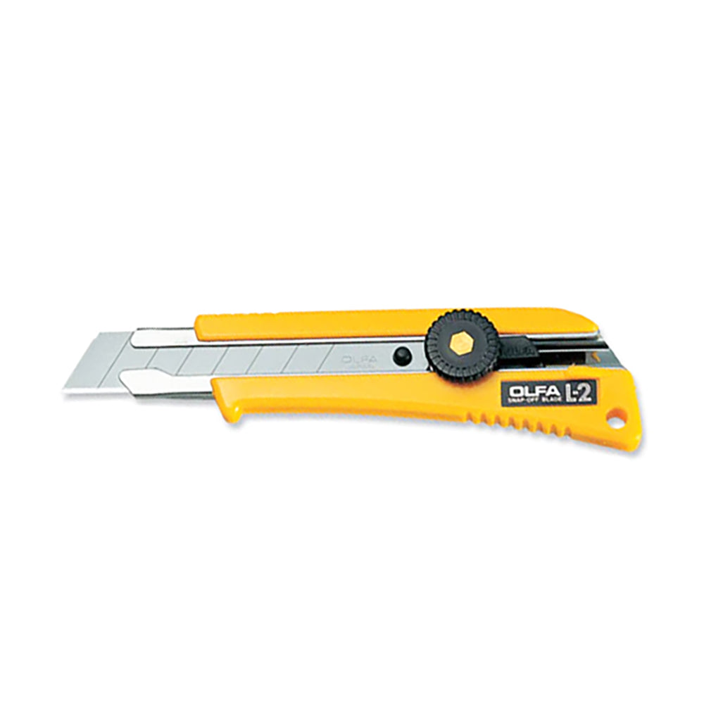 OLFA L-2 18mm Classic Heavy-Duty Utility Knife with Rubber Grip