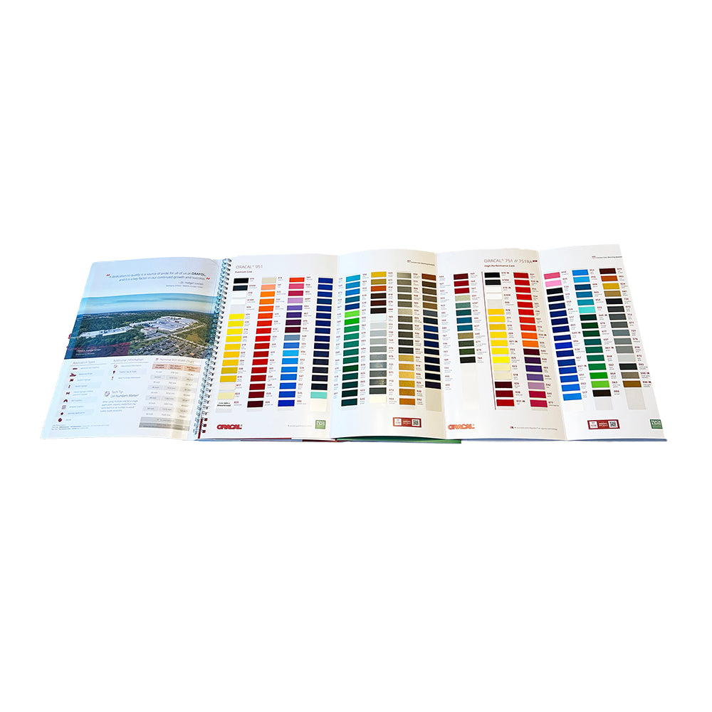 Orafol Vinyl Color Chart Guide First Page