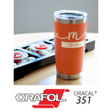Oracal 351 Polyester Film on Drink Tumbler