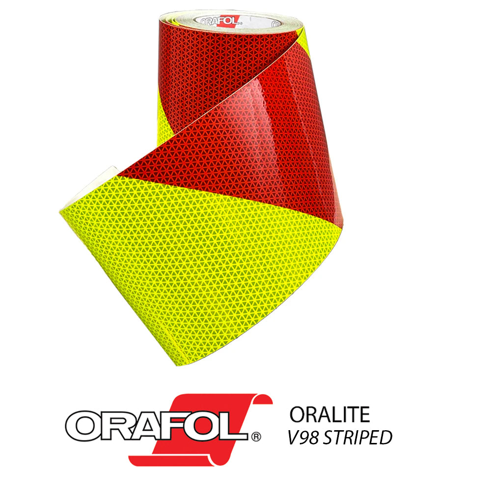 ORALITE V98 Reflective Vinyl - Pre-Striped Chevron Conformable Graphic ...