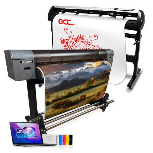 PrismJET 54 Gen2 Print &amp; Cut Pro Package with 64 Inch GCC Jaguar V ...