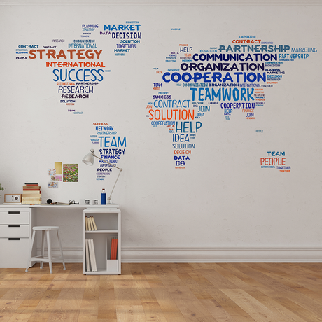 PrismJET 226HTR - High-Tack Removable Wall Vinyl World Graphic on Wall