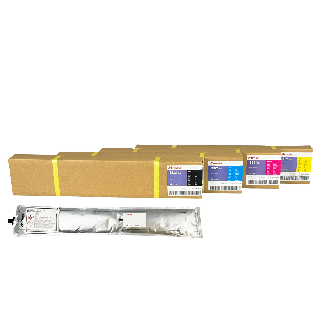 Mimaki SS21 Super Solvent Ink Kits - CMYK + LkOrWW