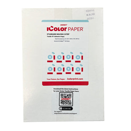 UNINET iColor Standard 550 2 Step Transfer Media - Lo-Temp 'B' Adhesive Paper Size A4
