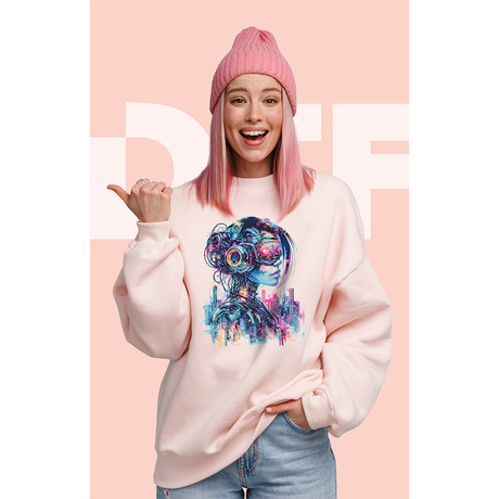 UNINET DTF 4300 Direct to Film Printer Pink Hoodie Application