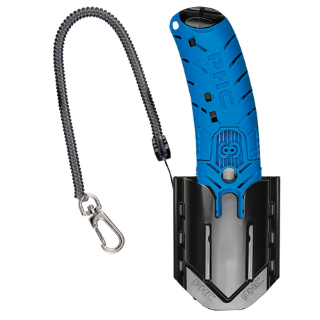 PHC CL36 Clip-on Coil Lanyard Attached to Safety Cutter