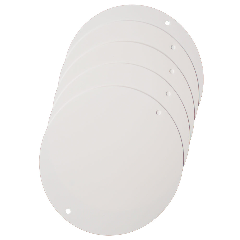 Plastic 10 inch Round Sign Blanks - White