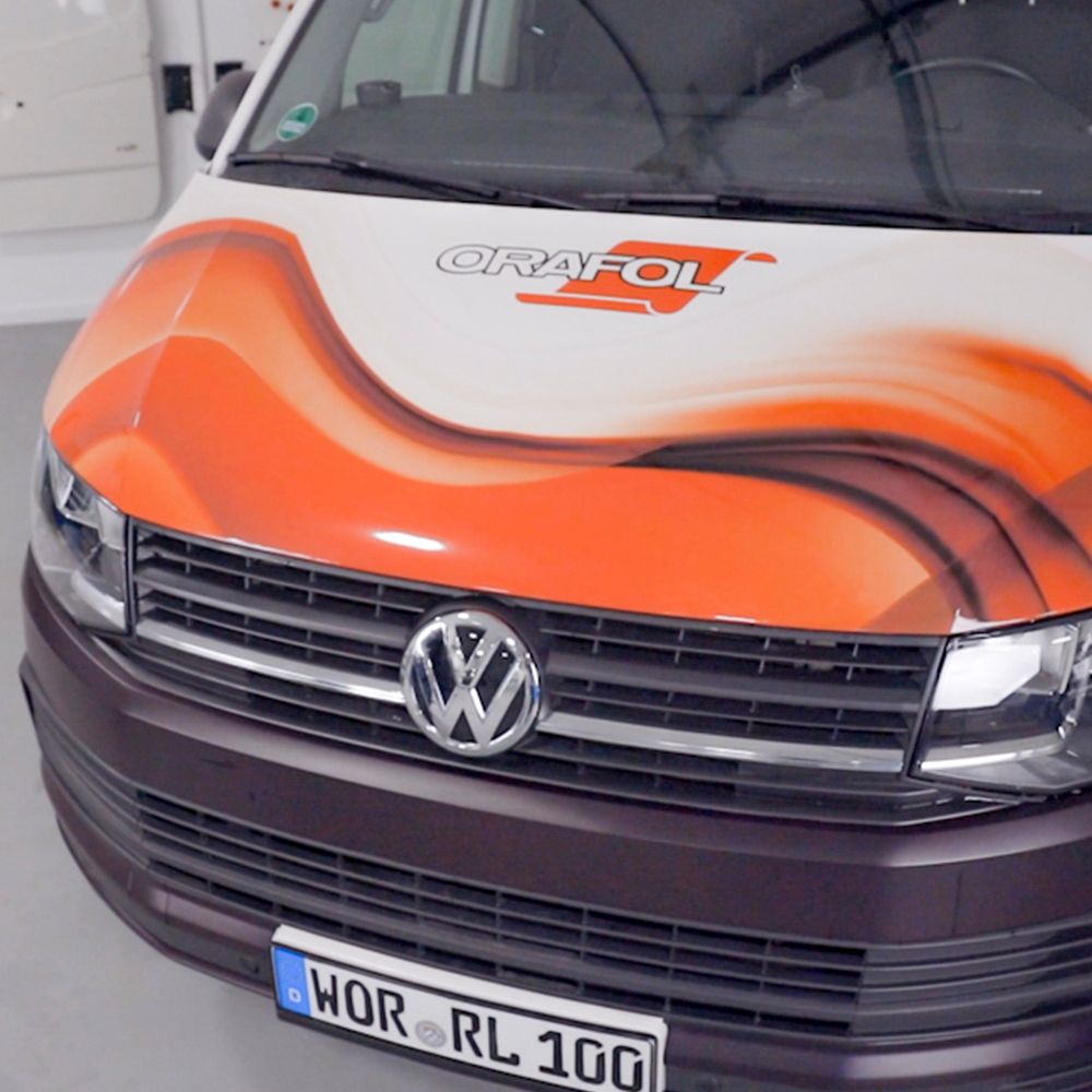 OraJet 3952F Optically Clear Printable Vinyl Sample Van Vehicle Wrap