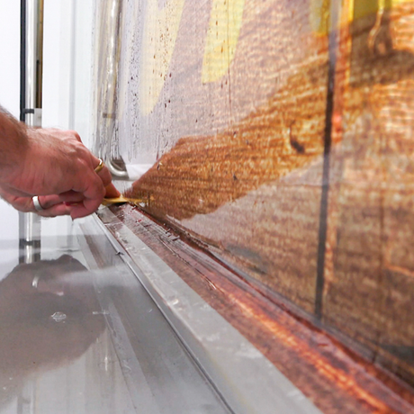 OraJet 3952F Optically Clear Printable Vinyl Installation Close Up