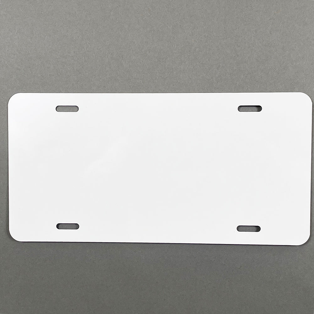 Aluminum License Plate Blanks - 25 mil - 6 in x 12 in - Black or White