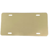 Aluminum Mirrored License Plate Blanks - 6 in x 12 in - Gold & Silver