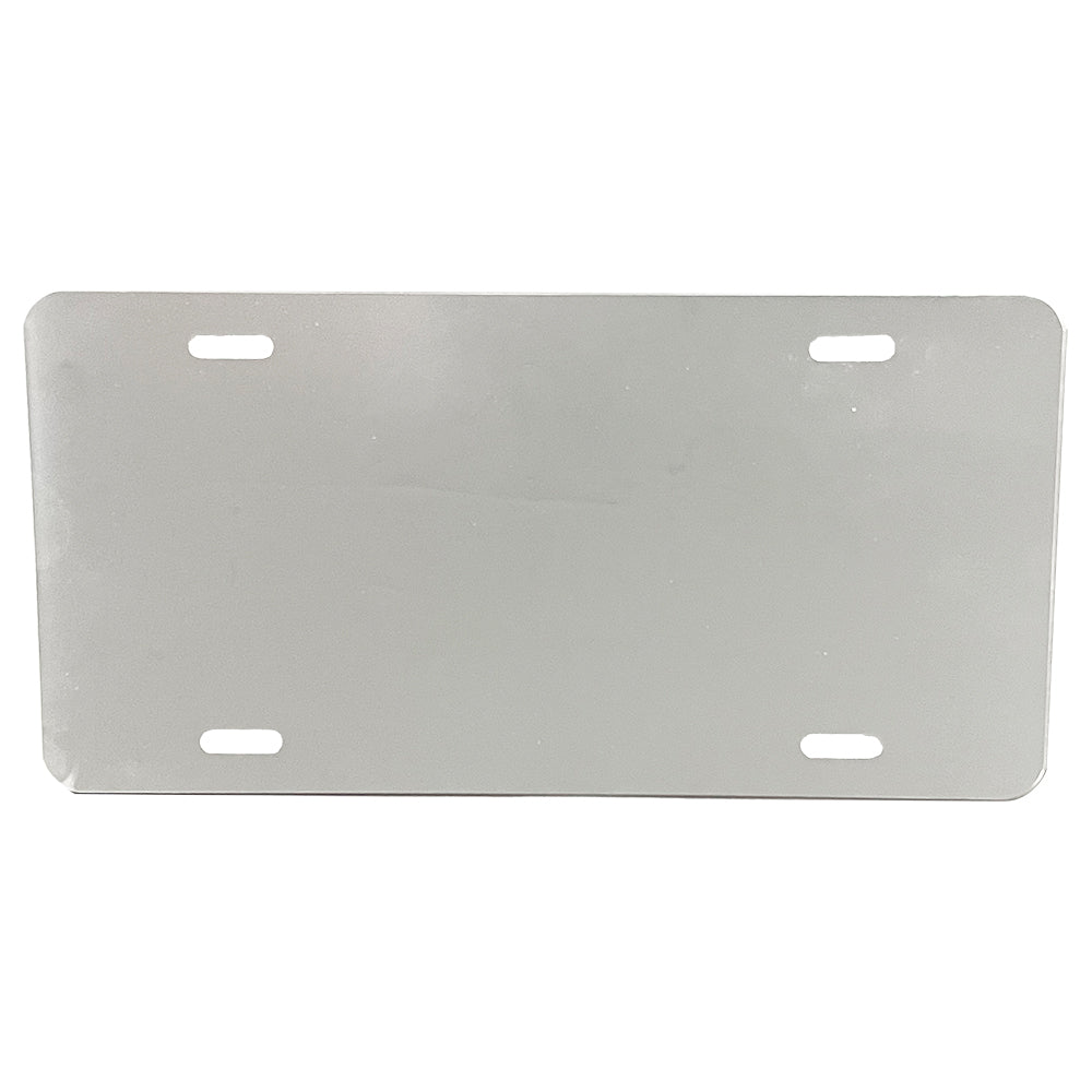 Aluminum Mirrored License Plate Blanks - 6 in x 12 in - Gold & Silver