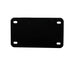 Aluminum Motorcycle Blank License Plate - 4 in x 7 in - Black & White