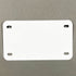 Aluminum Motorcycle Blank License Plate - 4 in x 7 in - Black & White