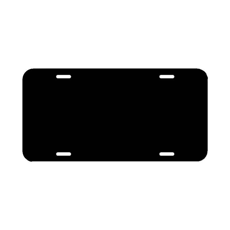 LICENSE PLATE BLANK (Black/White) .025 - Not for Sublimation