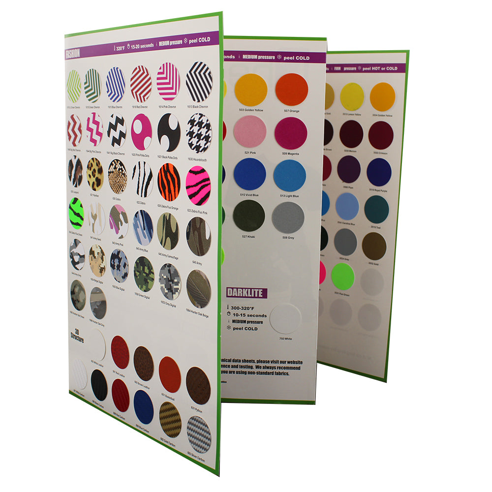 Chemica HTV - Heat Transfer Vinyl Color Chart