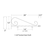 24 inch Deluxe Scroll Bracket