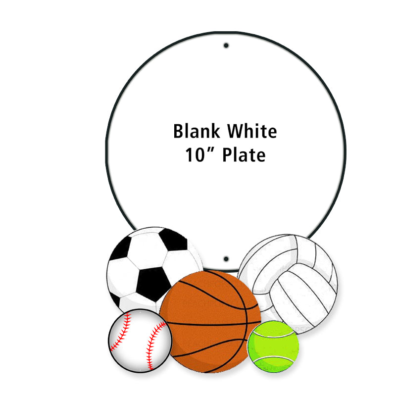 Plastic 10 inch Round Sign Blanks - White