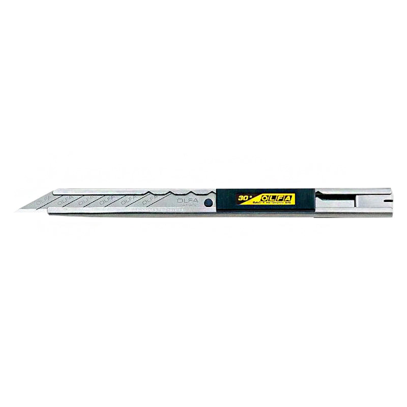 OLFA SAC-1 9mm Stainless Steel Auto Lock Graphics Knife No Packaging Horizontal View