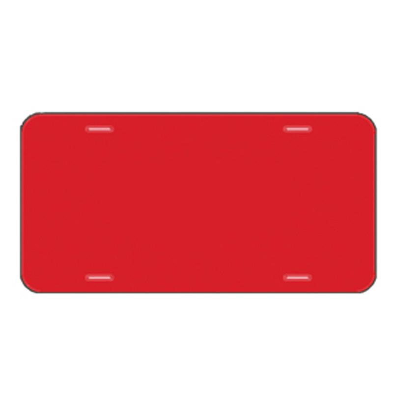 Aluminum License Plate Blanks - 40 mil - 6 in x 12 in - 5 Colors