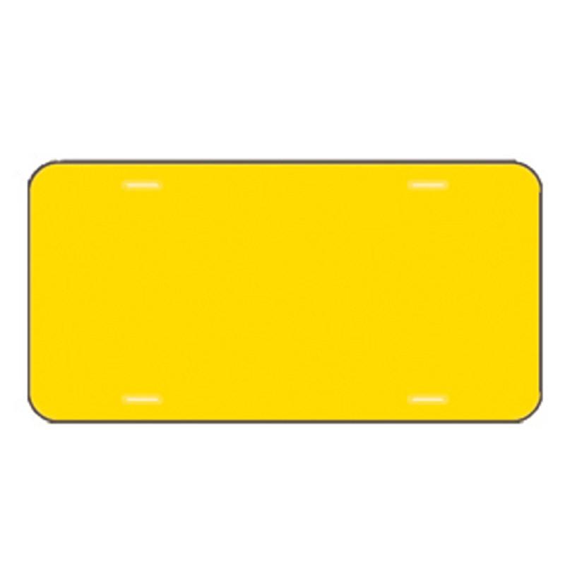 Aluminum License Plate Blanks - 40 mil - 6 in x 12 in - 5 Colors