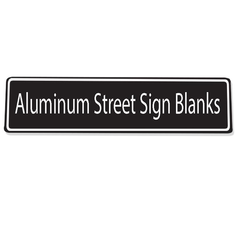 Black Aluminum Street Sign Blank
