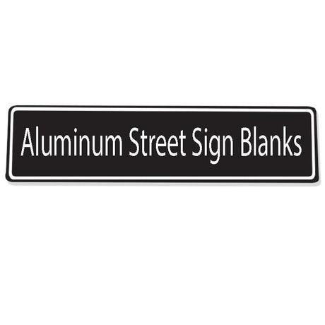 Black Aluminum Street Sign Blank