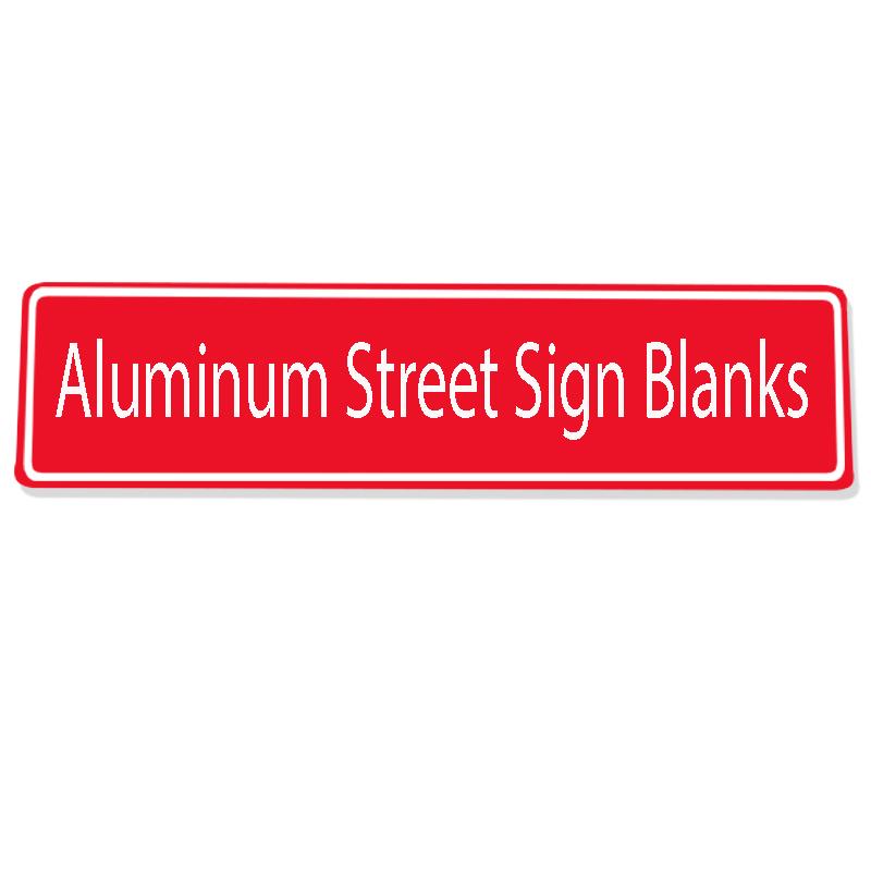 Red Aluminum Street Sign Blank