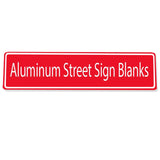 Red Aluminum Street Sign Blank