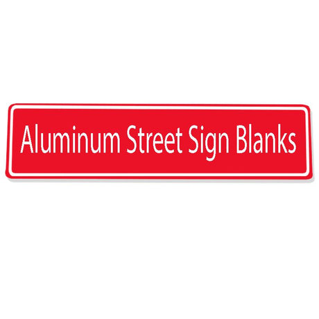 Red Aluminum Street Sign Blank