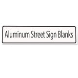 White Aluminum Street Sign Blank