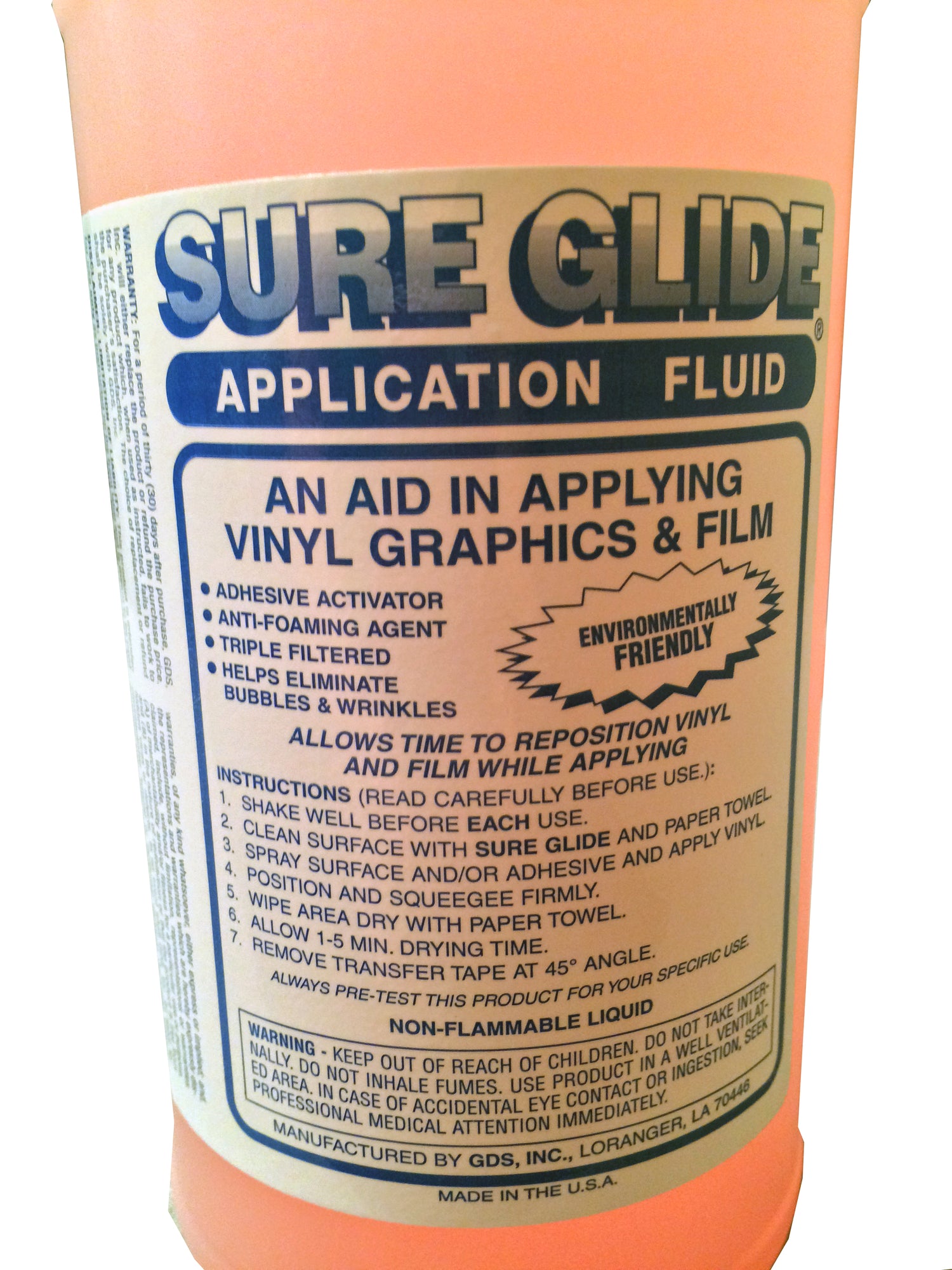 Sure Glide Vinyl Application Fluid - 1 Gallon