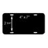 Aluminum Motorcycle Blank License Plate - 4 in x 7 in - Black & White