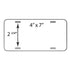 Aluminum Motorcycle Blank License Plate - 4 in x 7 in - Black & White