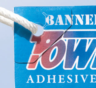 PowerTabs by Banner Ups - Adhesive Grommet Tabs - Mini - Clear - 100 pack