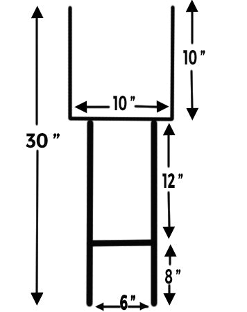 EnduraSTAKES Heavy Duty Yard Sign Stakes - Box of 5 - 10 in x 30 in ...