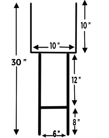EnduraSTAKES Heavy Duty Yard Sign Stakes - Box of 25 - 10 in x 30 in
