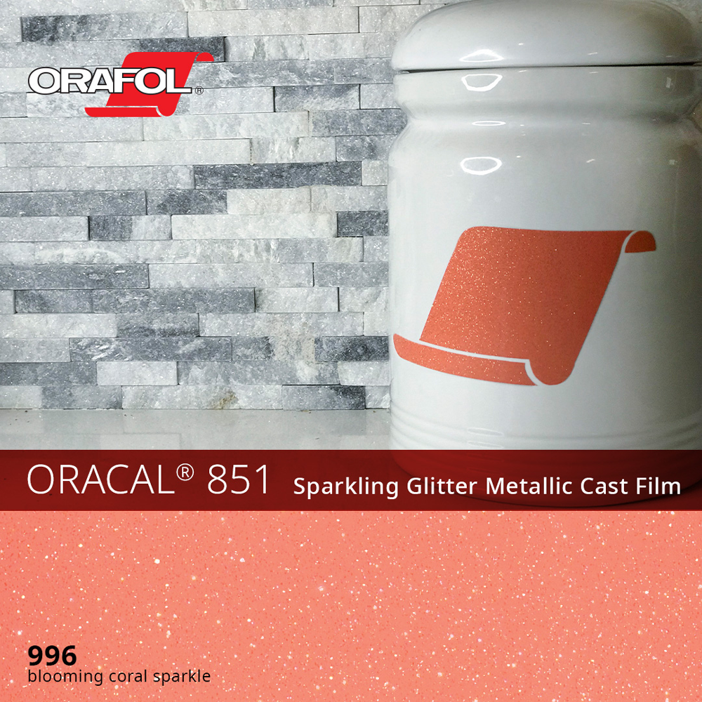 Oracal 851 Sparkling Glitter Metallic Cast Film - 12 in x 50 yds