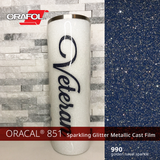 Oracal 851 Sparkling Glitter Metallic Cast Film - 24 in x 10 yds