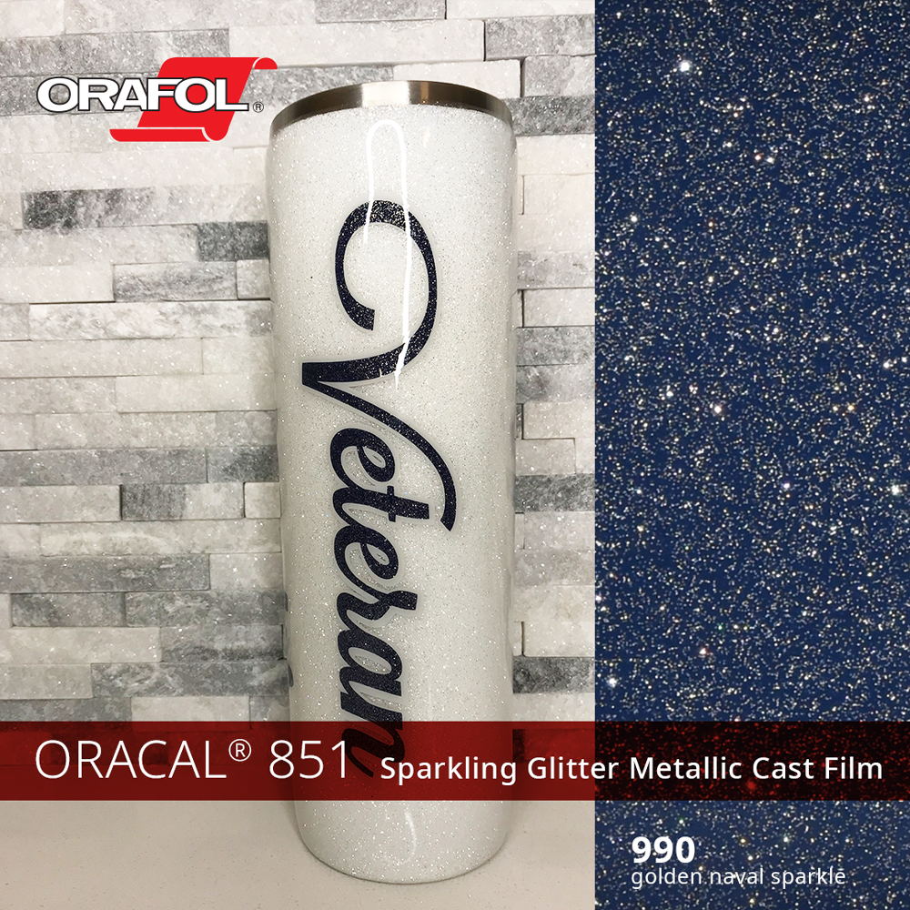 Oracal 851 Sparkling Glitter Metallic Cast Film - 48 in x 10 yds