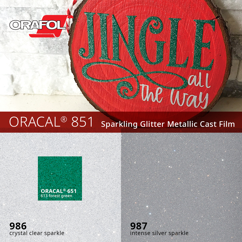 Oracal 851 Sparkling Glitter Metallic Cast Film - 48 in x 50 yds