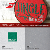 Oracal 851 Sparkling Glitter Metallic Cast Film - 48 in x 10 yds