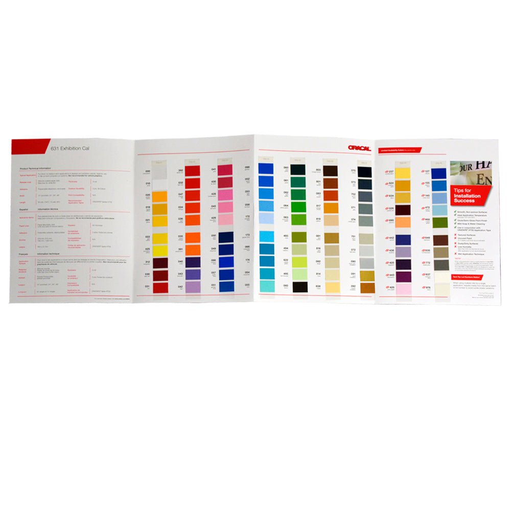 Oracal 631 Vinyl Color Chart