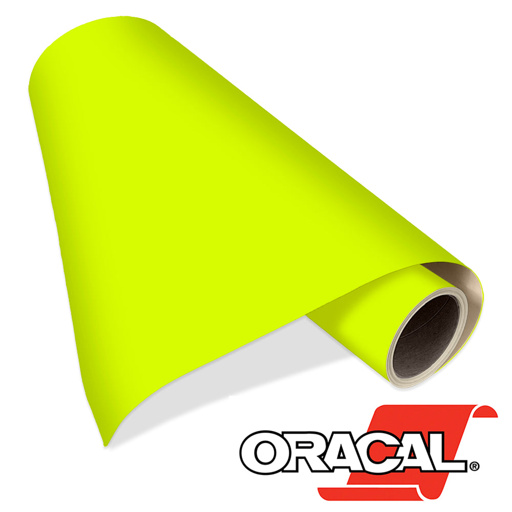 Oracal 6510 Fluorescent Cast Vinyl - 30 in x 50 yds - 30 in x 50 yds /  Yellow