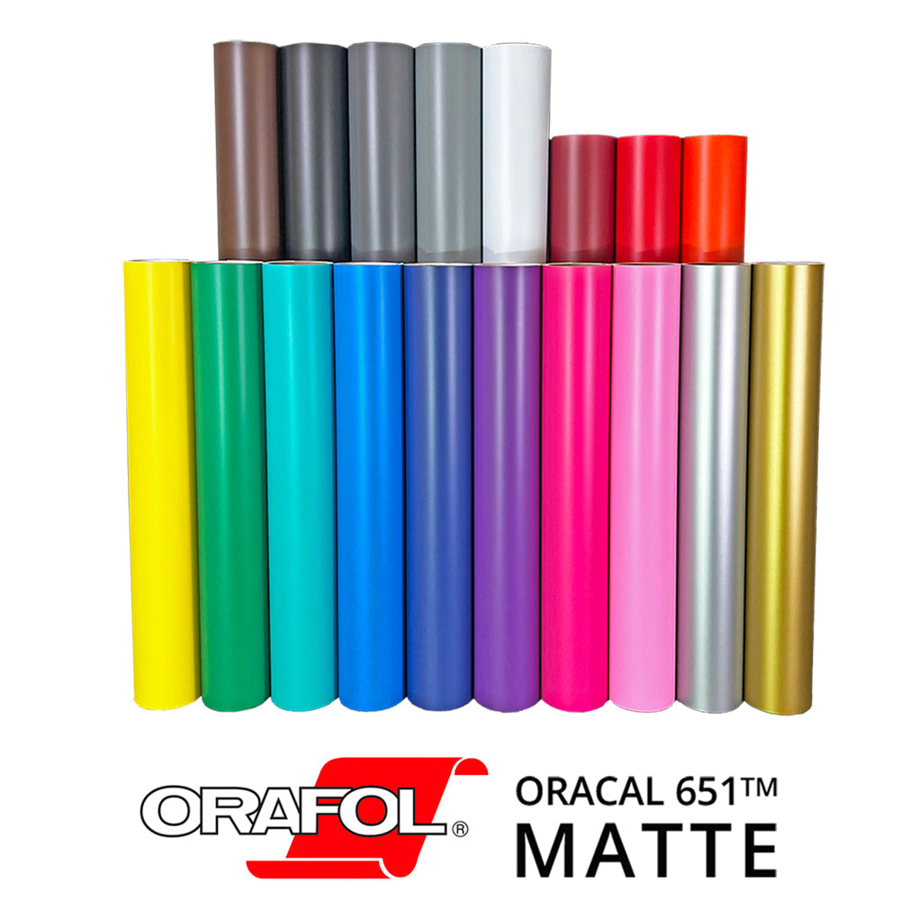 Oracal 651 - Matte Black | Matte White - 48 in x 10 yds - 48 in x 10 yds /  Matte White